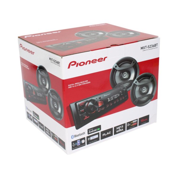 Pioneer MXT-S236BT Car Audio Combo – Bluetooth Receiver & 16cm 2-Way Speakers
