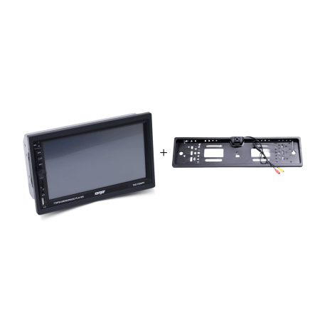 Targa MP5 7″ Media Player with Mirror Link +  Universal Number Plate Camera
